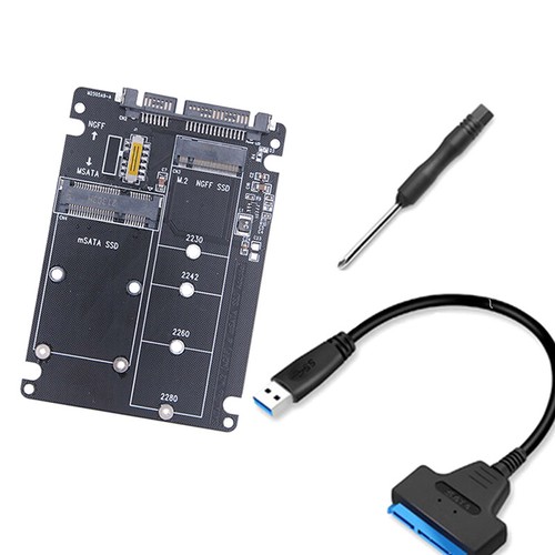 M2 USB Adapter M.2 NGFF to SATA Adapter MSATA To USB SATA 3.0 Converter External - Photo 4/11