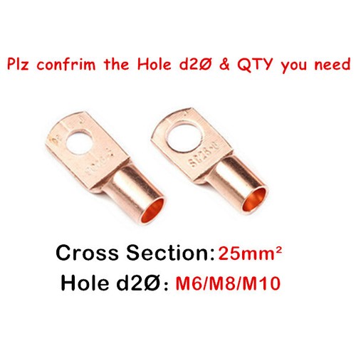 Copper Wire Ring Terminal Crimp Battery Welding Cable Lug Connectors Electrical - Picture 16 of 16