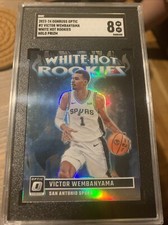 2023-24 Donruss Optic White Hot Rookies Holo Prizm Victor Wembanyama #2 SGC 8