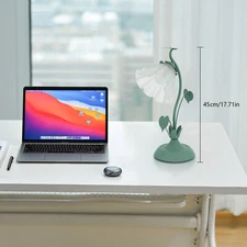 Floral Lampshade Bedside Table Lamp Bedroom Desktop Light Green Butterfly 40W