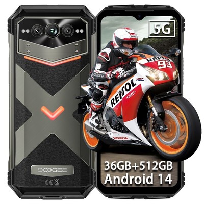 DOOGEE VMAXPLUS 6,58 Zoll Outdoor Smartphone 36GB+512GB Android 14 Handy 5G-Netz
