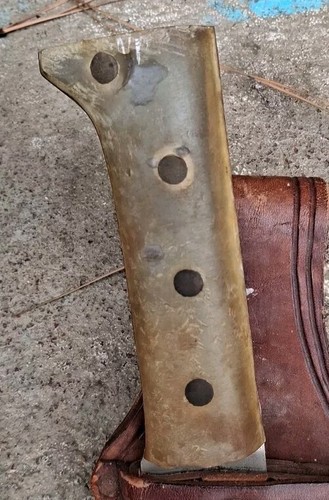 2 Vintage La Marca Corneta Solingen Machetes w/Leather Sheath #23 original Label - Picture 4 of 13