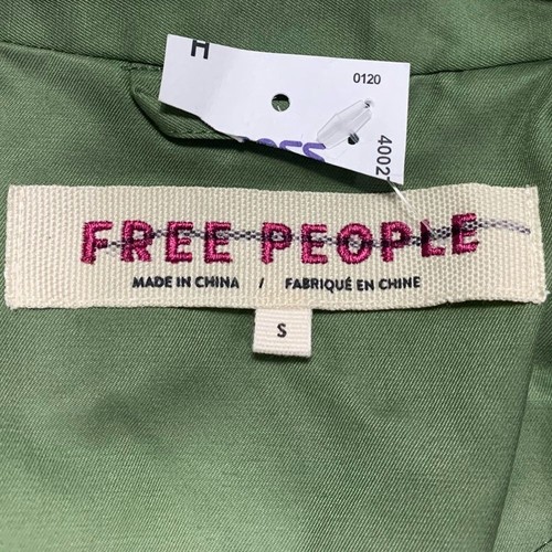 FREE PEOPLE Looking Glass Trench Coat / Loden Green Sz S NWOT - Picture 3 of 12