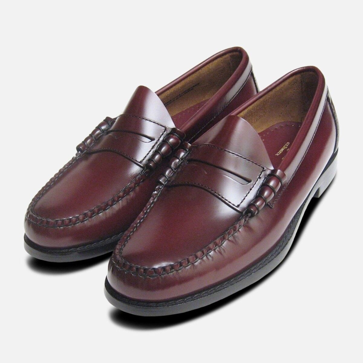 Classic Mens Wine Red Larson Penny Slip On Gh Bass Wejuns