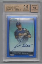 2012 Bowman Chrome Blue Refractor Autograph #SG Scooter Gennett  26/150 BGS 9.5