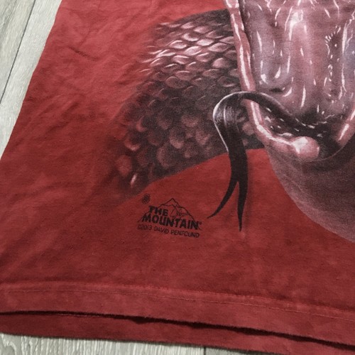 The Mountain Shirt Mens Small Red Cotton Snake Serpent Graphic Print Tie Dye - Picture 5 of 9