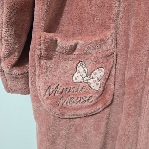 Disney Womens Plush Velour Minnie Mouse Robe Sz XXL Bow Ears Hood Leisure Comfy - Picture 3 of 12