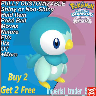 Pokemon Brilliant Diamond & Shining Pearl   Shiny Piplup   6IV Customizable