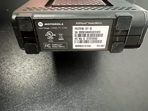 Open Box ARRIS / Motorola SurfBoard SB6121 DOCSIS 3.0 Cable Modem Retail Black - Picture 6 of 8