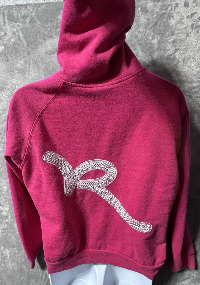 Rocawear Zip Hoodie Women’s 1X Pink Y2K embroidered back Logo