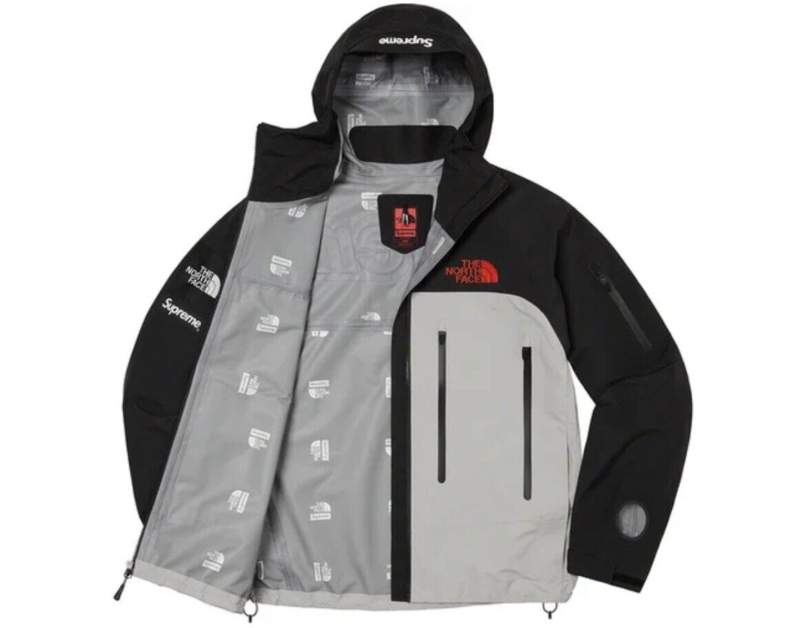 Supreme x The North Face Taped Seam Shell Jacket Black/Gray Size