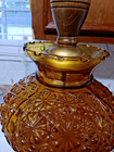 Vintage Fenton Table LAMP Daisy Button amber    — photo 4