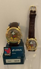 VINTAGE DISNEY MICKEY MOUSE WATCH W/ SAMPLE DUMMY WATCH RARE NOS SET RPH824Z