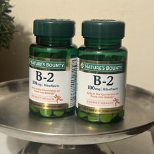 2 Pack Nature's Bounty Vitamin B-2 100mg Riboflavin 100 Caps Ex10/25