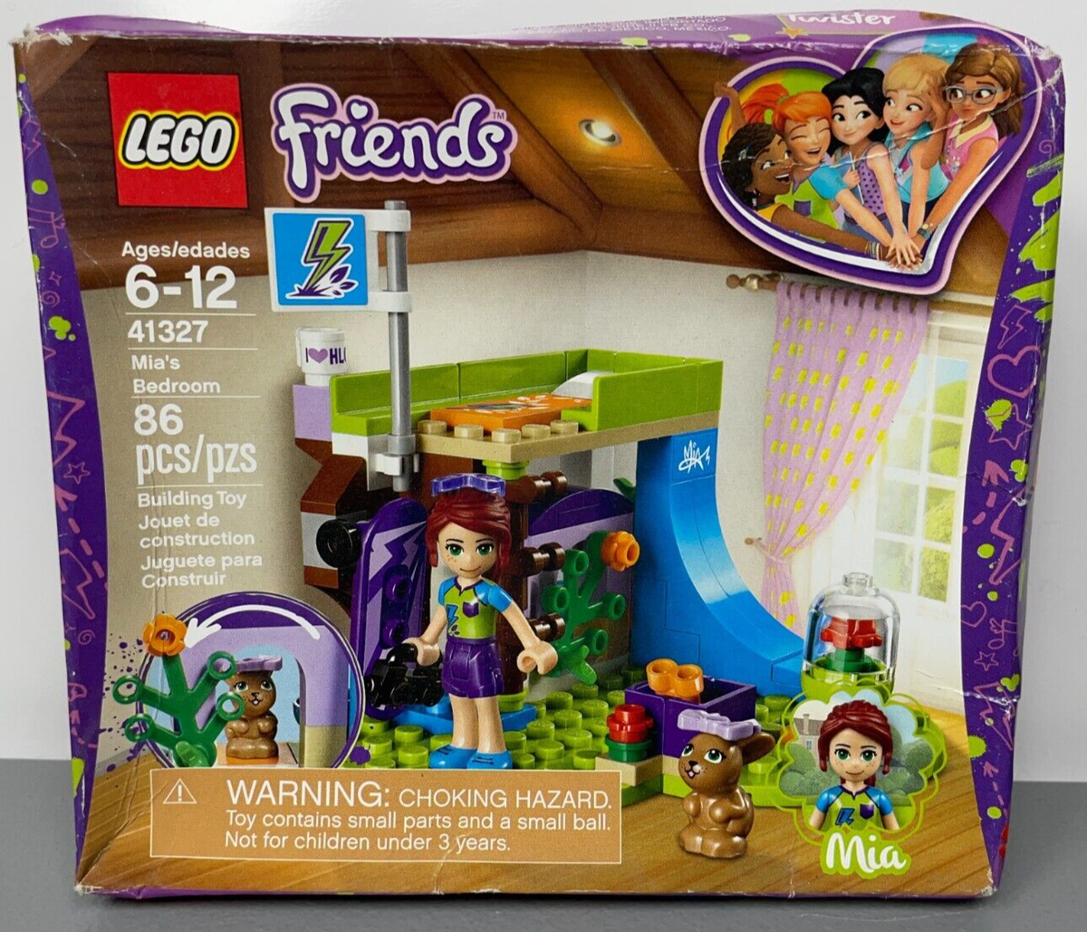 みーこ LEGO Friends 41327 Mia's Bedroom 86 pcs & 1 Minifigure DENTED Box