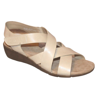 New Women's Relativity Re-Kit Beige Ankle Strap Wedge Sandals Shoes 6.5M