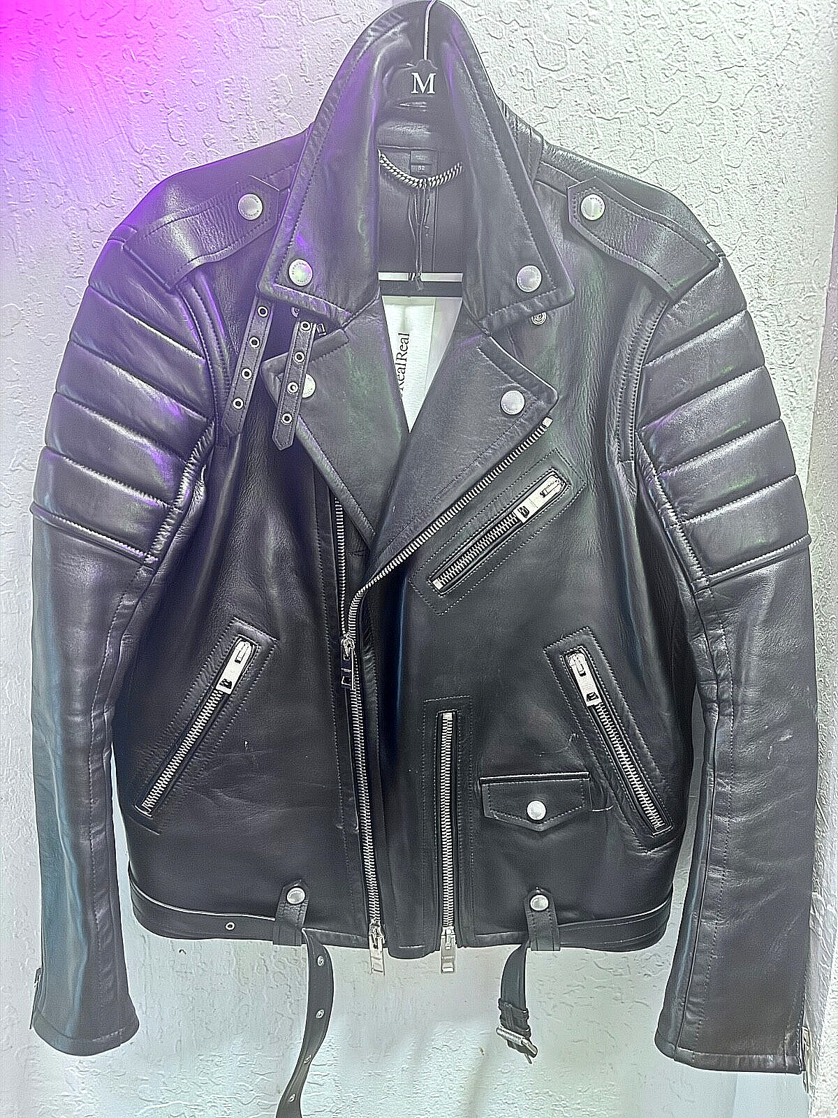 Men’s Burberry Prorsum Leather Biker Jacket Size 52/Large Brand New With Tags!!!