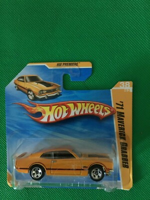 2010 Hot Wheels #38 HW PREMIER '71 MAVERICK GRABBER Yellow Variant w/5 Sp B131