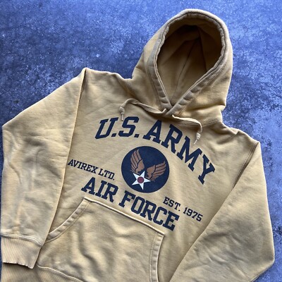 Vintage Y2K Avirex Ltd. US Air Force Army Graphic Hoodie Mens Size
