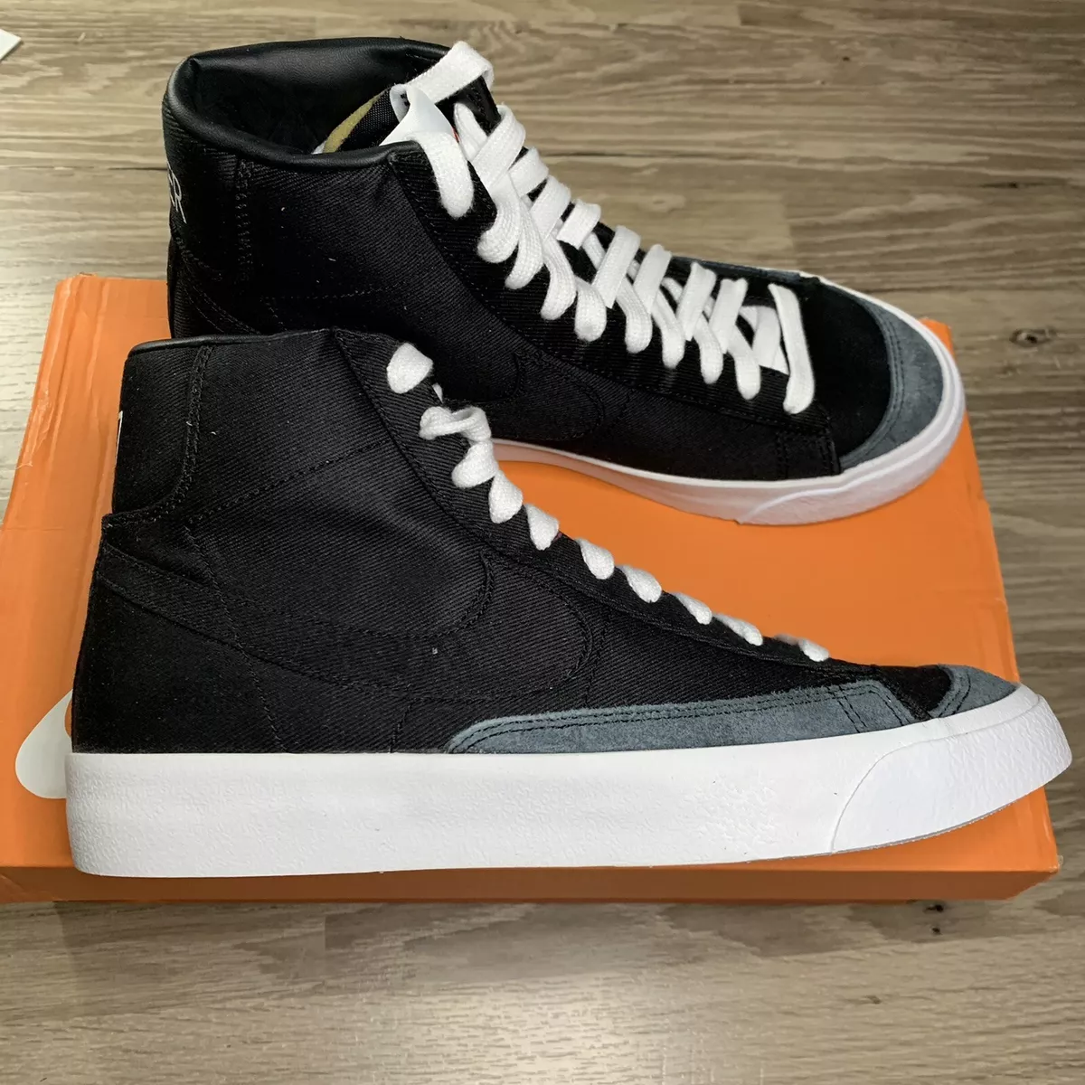 Nike blazer mid cheap 77 black canvas