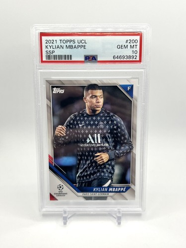 2021-22 Topps UEFA Champions League Kylian Mbappe Variation SSP #200 PSA10 POP 1