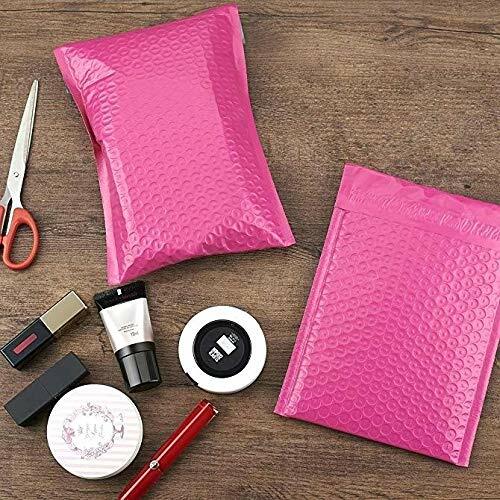 100 Pink Poly Bubble Padded Envelopes Self-Sealing Mailers 8.5X12 (Inner 8.5x11) - Afbeelding 2 van 7