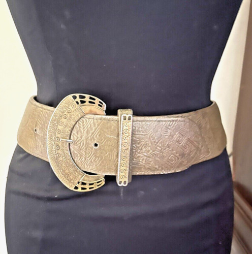 Vintage Women’s Leather Boho Hippie Belt - image 1