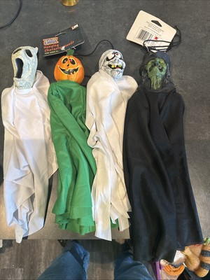 Halloween Hanging Character Heads Vintage 15  Lot Of 4