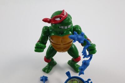 VTG 1989 TMNT Ninja Turtles Wacky Action Raphael Back Shell Spins