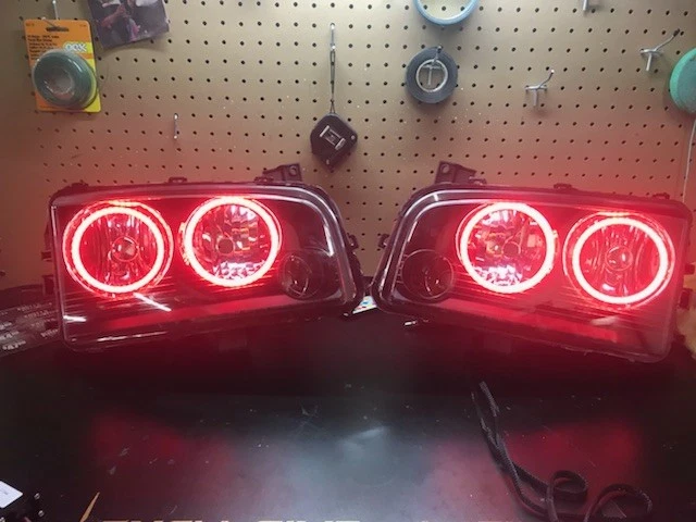 Dodge Charger 06-10 Faros Preconstruidos LED RGB Ojos de Ángel Anillo Halo Foto 2 de 4