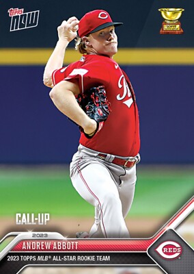 2023 TOPPS NOW ROOKIE CUP TEAM CARD CINCINNATI REDS ANDREW ABBOTT #8