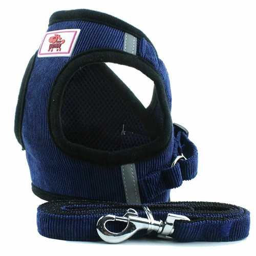 Dog Harness Vest+Leash Set Small Dogs Cats Walking Chest Strap Breathable Mesh - Picture 14 of 16