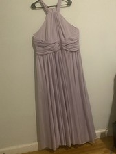 David's Bridal Lavender Sleeveless Bridesmaid Dress Plus Size 20 100 Polyester