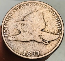 1857 Flying Eagle Cent Penny 1C Ungraded Circulated US Coin CC28261