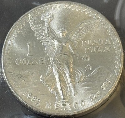 Vintage 1982 1 Oz .999 Silver Mexico Mo Libertad 1 Onza Plata Pura