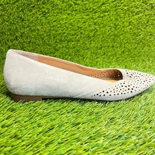 Vionic Carmella Perforated SDE Womens Size 6.5 Taupe Casual Slip On Ballet Flats