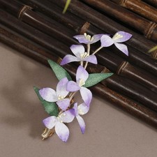 Chinese Style Purple Hair Clip Hanfu Headpiece Qipao Accessory Side Hairpin