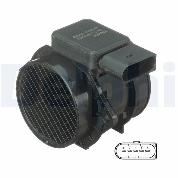 Luftmassenmesser Delphi AF10502-12B1 FüR Volvo V40 645 644 S40 Mit GehäUse 12V 1-image