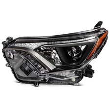 For 2016-2018 Toyota RAV4 Black Housing Headlight Assembly Left Driver Side Lamp