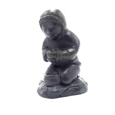 Aardvark Soapstone Carving Inuit Figurine Sculpture 1972 Canada 4.5 in Tall Vtg