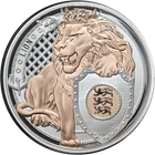 2025 Niue 1 Ounce Silver $1 Heraldic Beasts Lion Rose Gold OGP COA - STOCK