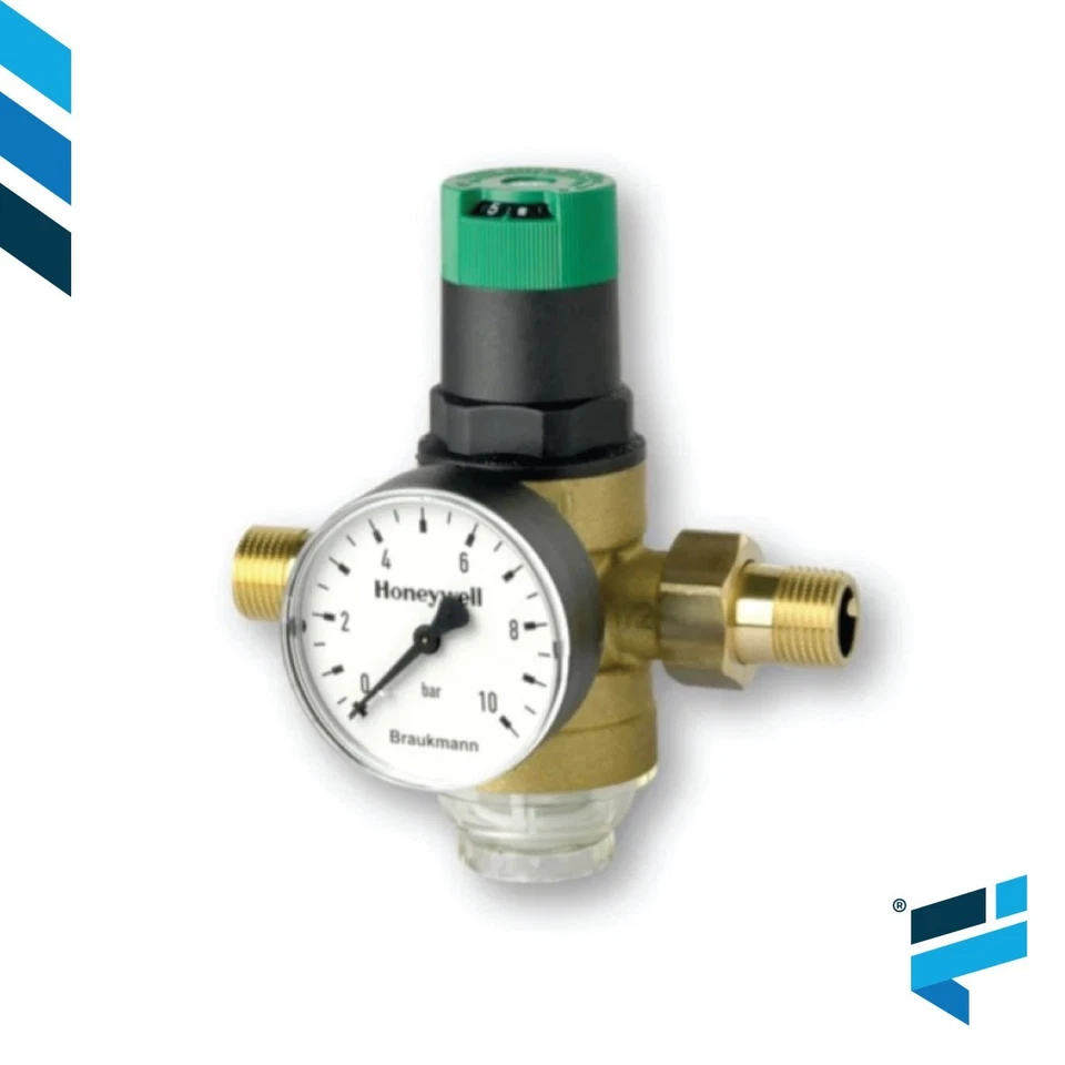 RESIDEO RIDUTTORE DI PRESSIONE ACQUA BRAUKMANN D06F-A Ø 1/2 MANOMETRO FILTRO HONEYWELL