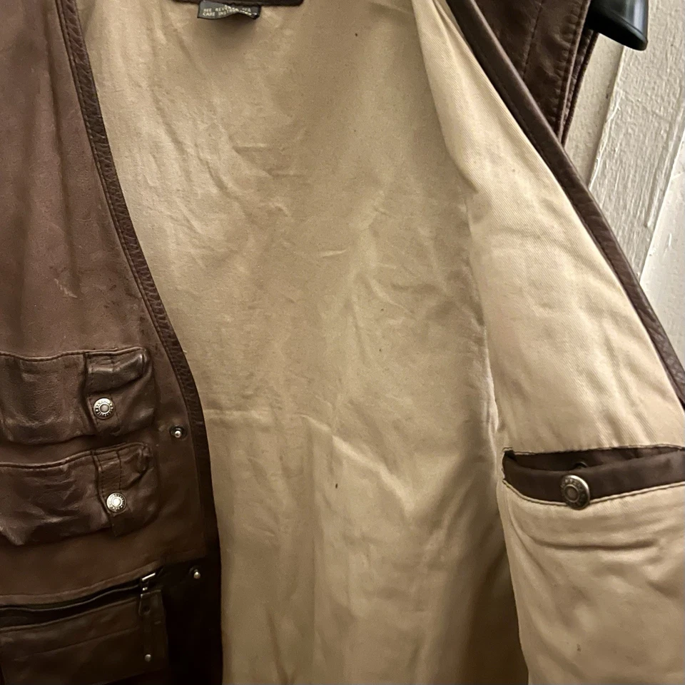 Chaleco Safari Banana Republic Cuero Años 90 De Colección. Fotografía Caza Deporte Hombre L Foto 4 de 4