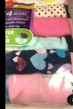 Hanes Girls Taglesss Size 8 Briefs Underwear 14 Count Cotton Super Soft NEW