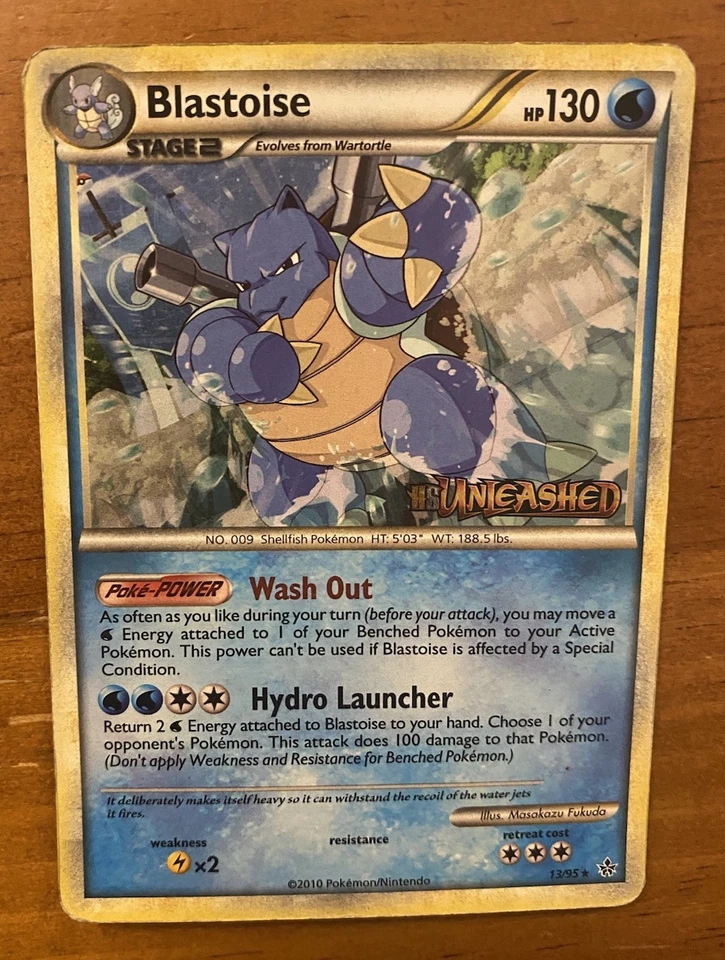 Pokemon BLASTOISE Unleashed STAFF Holo Prerelease Promo 13/90 - Image 2 of 4