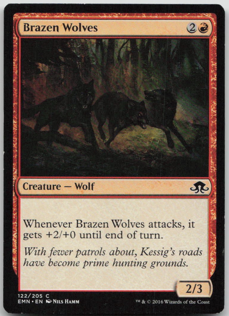 Brazen Wolves #122 Common Eldritch Moon Magic: The Gathering Warped