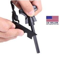 Fire Starter Flint Steel Striker Survival Kit Ferro Rod Camping Outdoor Tool