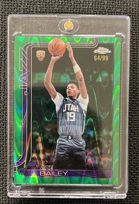 2025-26 Topps Chrome Update  Ace Bailey Green Raywave /99
