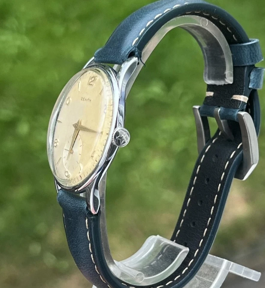 Vintage ZENITH Watch 37mm Calatrava Style 1950's Stainless Steel Case Swiss Made - Image 3 of 4