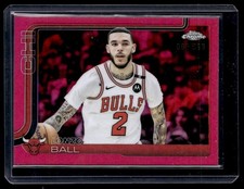 2025-26 Topps Chrome Magenta Refractor Lonzo Ball /399 Chicago Bulls